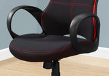 Office Chair, Gaming, Adjustable Height, Swivel, Ergonomic, Armrests, And Red, Contemporary & Modern - Black - Furniture Home Direct