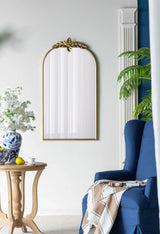 Arched Wall Mirror With Metal Frame, Wall Mirror For Living Room - Furniture Home Direct
