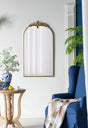 Arched Wall Mirror With Metal Frame, Wall Mirror For Living Room - Furniture Home Direct