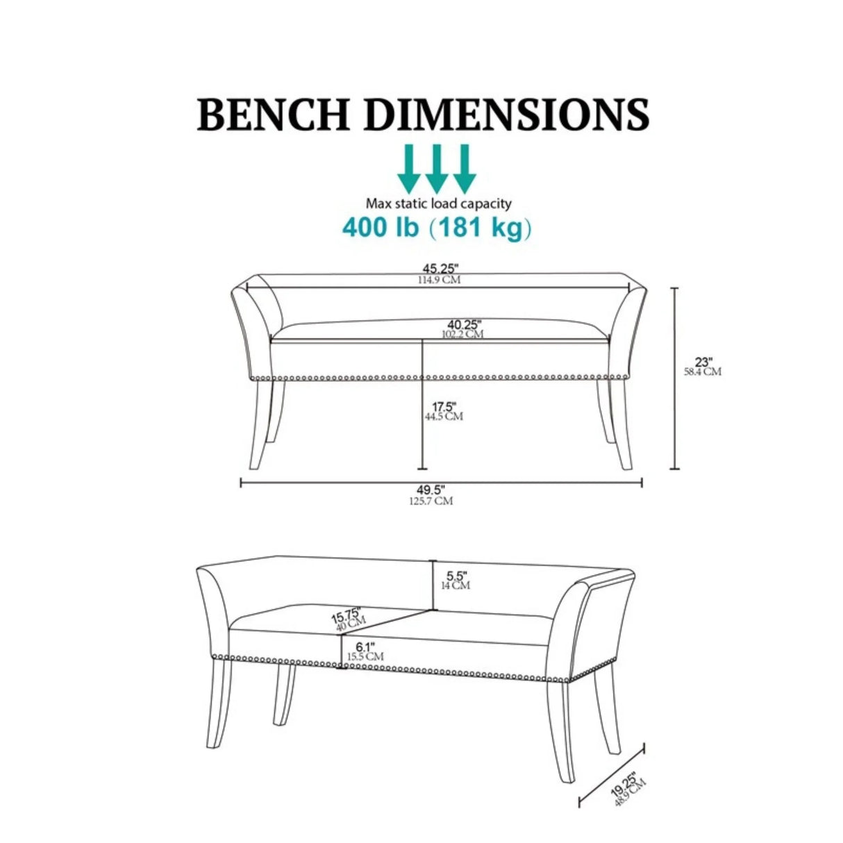 Welburn - Upholstered Bench - Furniture Home Direct