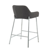 Daniella - Contemporary Fixed Height Counter Stool With Metal Legs (Set of 2) - Furniture Home Direct