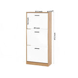 Modern Freestanding Shoe Storage Cabinet With 3 Flip Drawers - Furniture Home Direct