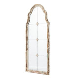 Large & Framed Wall Mirror, Arched Mirror With Decorative Window Look For Living Room - Cream - Furniture Home Direct