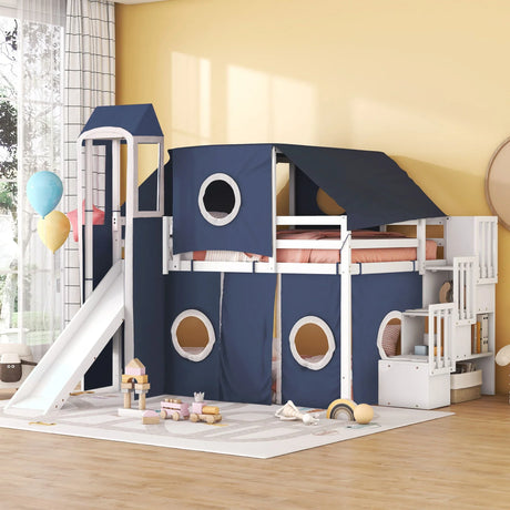 Loft Bed With Tent And Tower - Furniture Home Direct