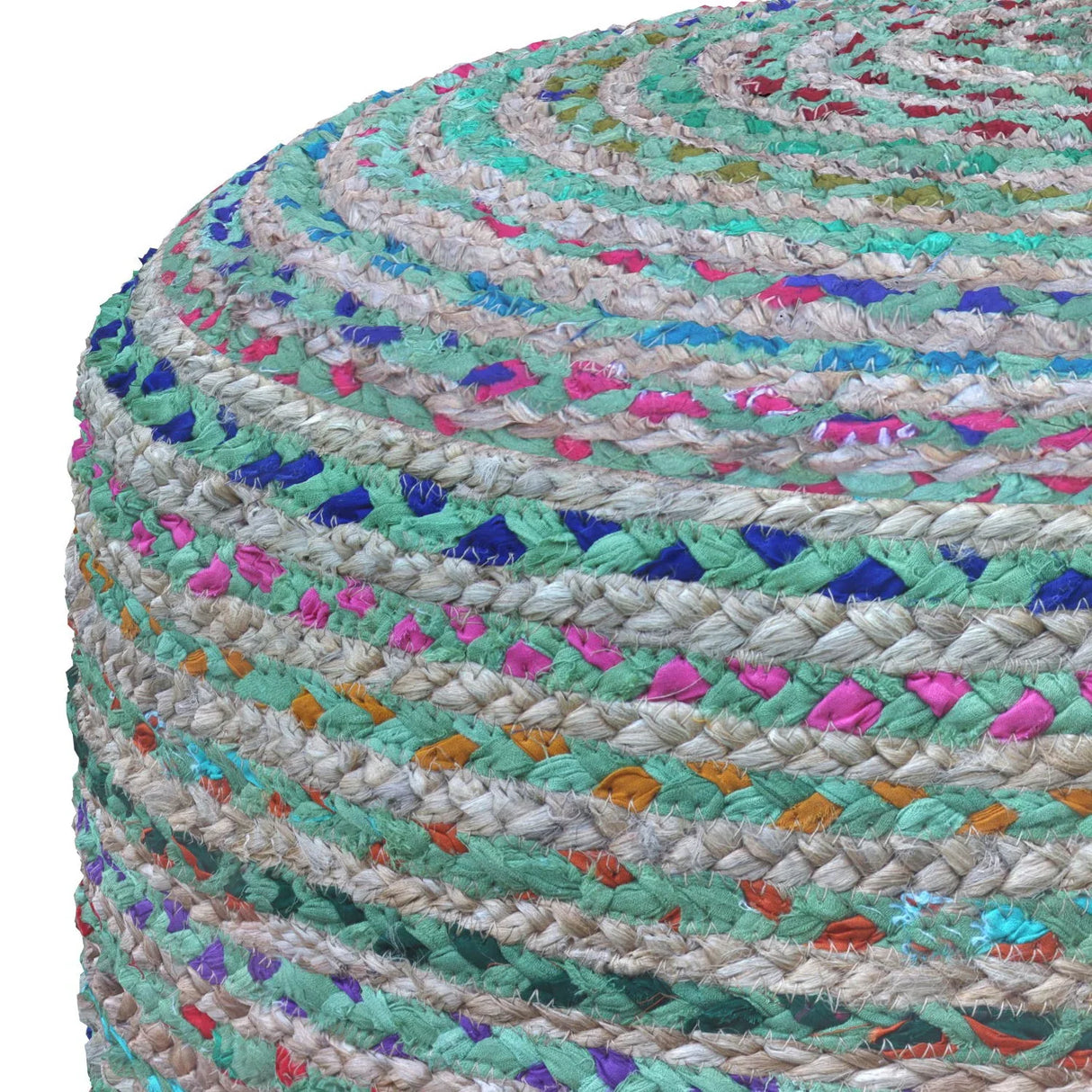 Margo - Handcrafted Round Pouf - Furniture Home Direct
