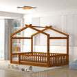 Bed House Bed Frame With Fence - Furniture Home Direct
