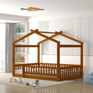 Bed House Bed Frame With Fence - Furniture Home Direct