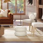 Nest - Low Round Upholstered Ottoman - Furniture Home Direct