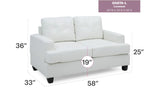 Stylish Transitional Loveseat For Two - Furniture Home Direct