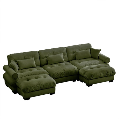 Super Comfort Oversized Modular Sectional Sofa With Movable Ottoman - Furniture Home Direct