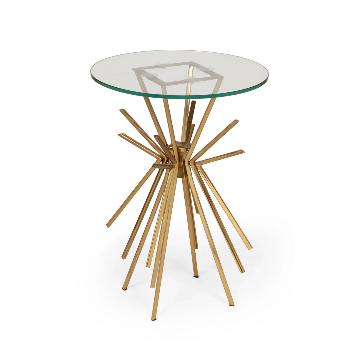 Starburst Side Table With Gold Legs - Furniture Home Direct