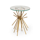 Starburst Side Table With Gold Legs - Furniture Home Direct
