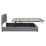Upholstered Platform Bed With Hydraulic Storage System - Furniture Home Direct