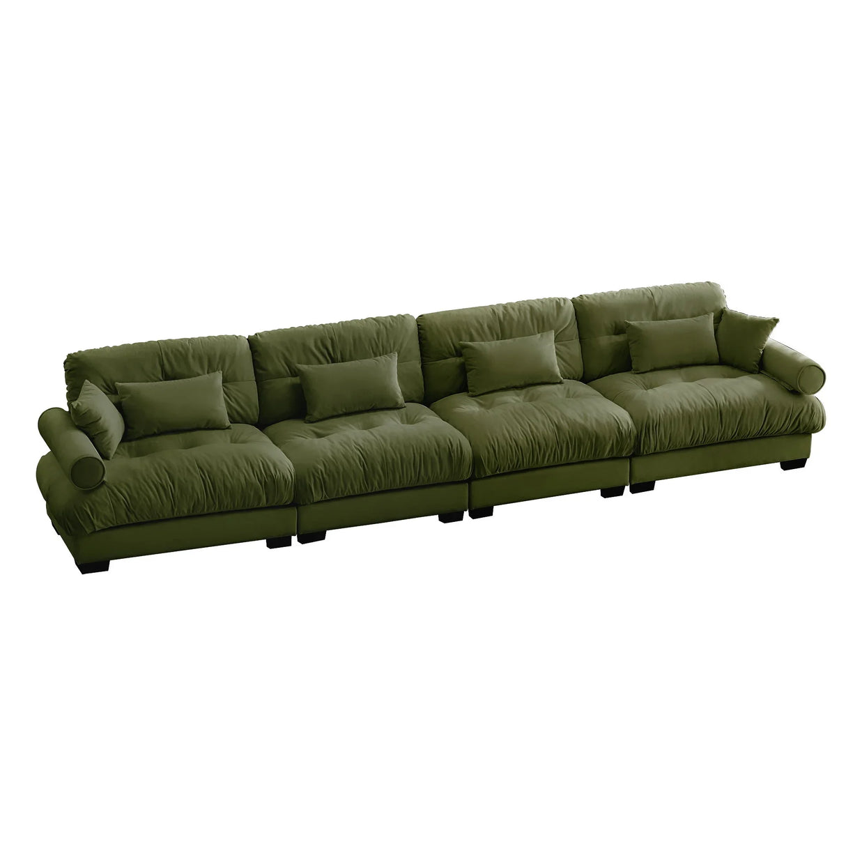 Super Comfort Oversized Modular Velvet Sectional Sofa, Deep Seat Convertible L Shaped Couch - Furniture Home Direct