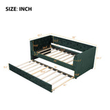 Upholstered Tufted Daybed With Trundle - Furniture Home Direct