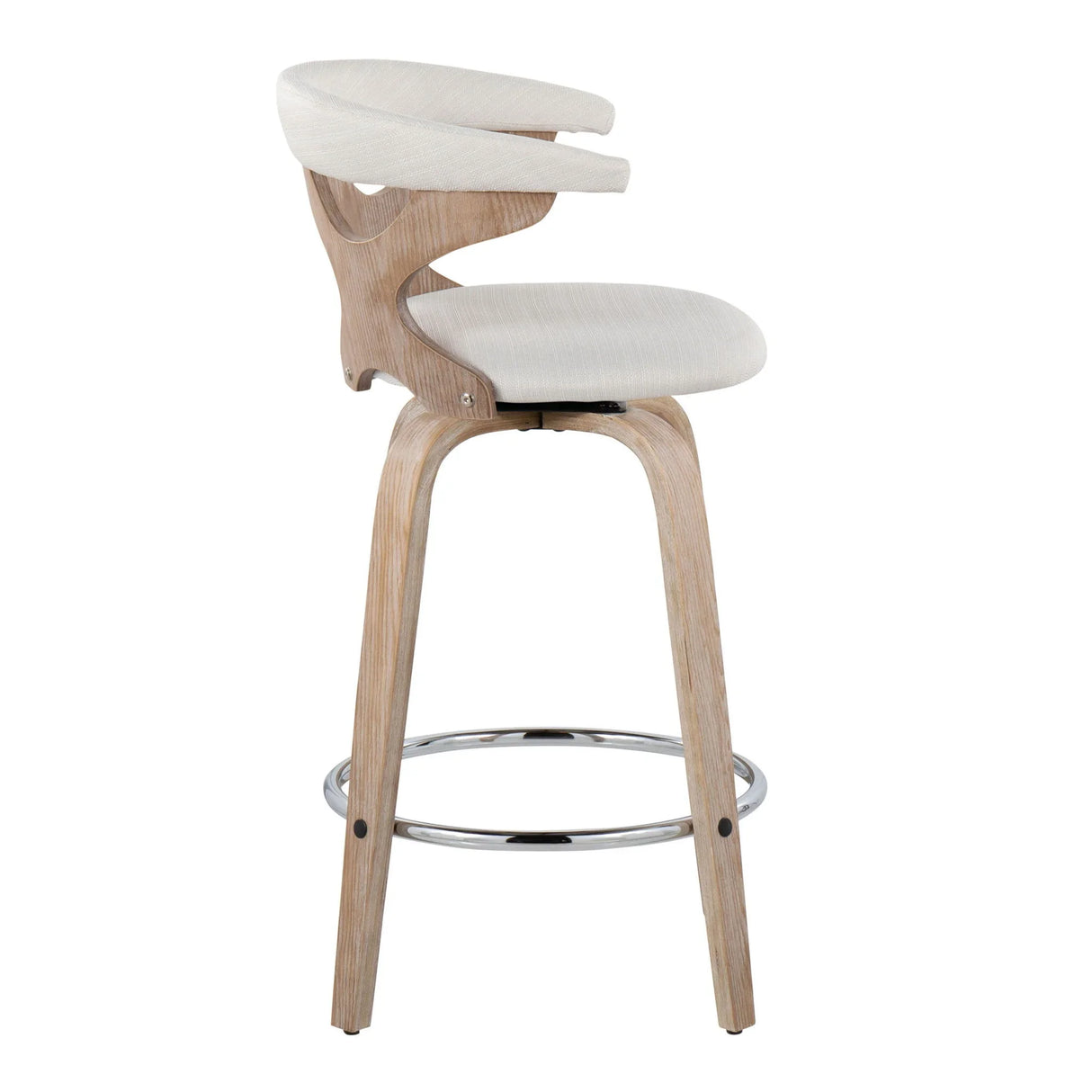 Gardenia - Mid Century Modern Fixed Height Counter Stool With Swivel (Set of 2) - Furniture Home Direct