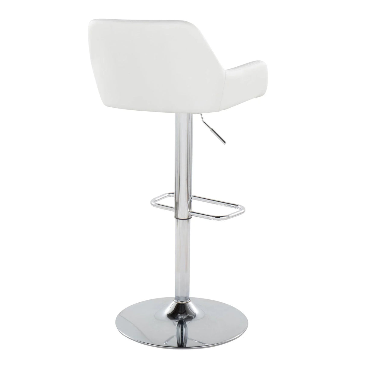 Daniella - Contemporary Adjustable Barstool With Swivel With Rounded Rectangle Footrest (Set of 2) - Furniture Home Direct