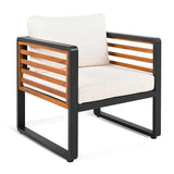 4 Piece Outdoor Conversation Set - Beige - Furniture Home Direct