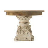 Cake Stand, Wood Cake Plate With Magnesium Base - Cream / Brown - Furniture Home Direct
