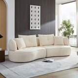 Modular Sofa, Durable Fabric, Solid Wood Frame, High Density Sponge Padding, Seating For 4 - Furniture Home Direct