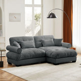 Super Comfort Oversized Modular Sectional Sofa With Movable Ottoman - Furniture Home Direct
