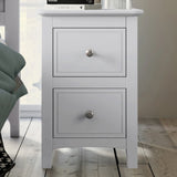 White Solid Wood 5 Piece Queen Bedroom Set(bed, 2 nightstands,chest,dresser) - Furniture Home Direct