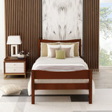 Twin Size Platform Bed With Headboard And Wooden Slat Support - Furniture Home Direct