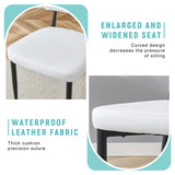 Dining Chairs Set Of 4 Modern Upholstered Metal Legs White - Furniture Home Direct