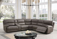Kantu - Synthetic Leather Power Sectional Sofa - Brown - Furniture Home Direct