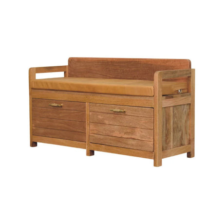 Oxford - 2 Drawer Storage Bench - Beige - Furniture Home Direct