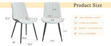 Dining Chairs Four Upholstered Leather Black Legs White - Furniture Home Direct