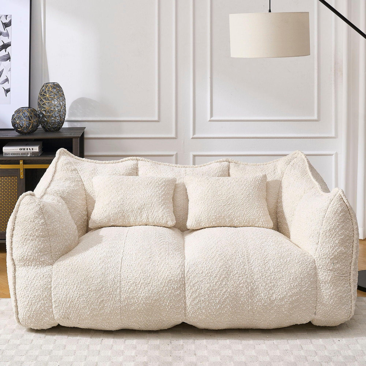 Comfortable Dual Beanbag Chair With High Resilience Foam Core For 2 People - Furniture Home Direct
