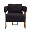 Modern Decorative Chair Teddy Fleece Upholstered And Metal Foot - Furniture Home Direct