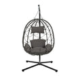 Outdoor Egg Chair With Stand - Dark Gray - Furniture Home Direct