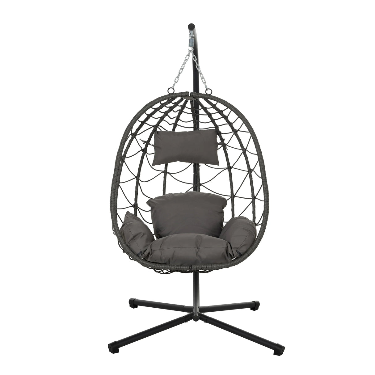 Outdoor Egg Chair With Stand - Dark Gray - Furniture Home Direct