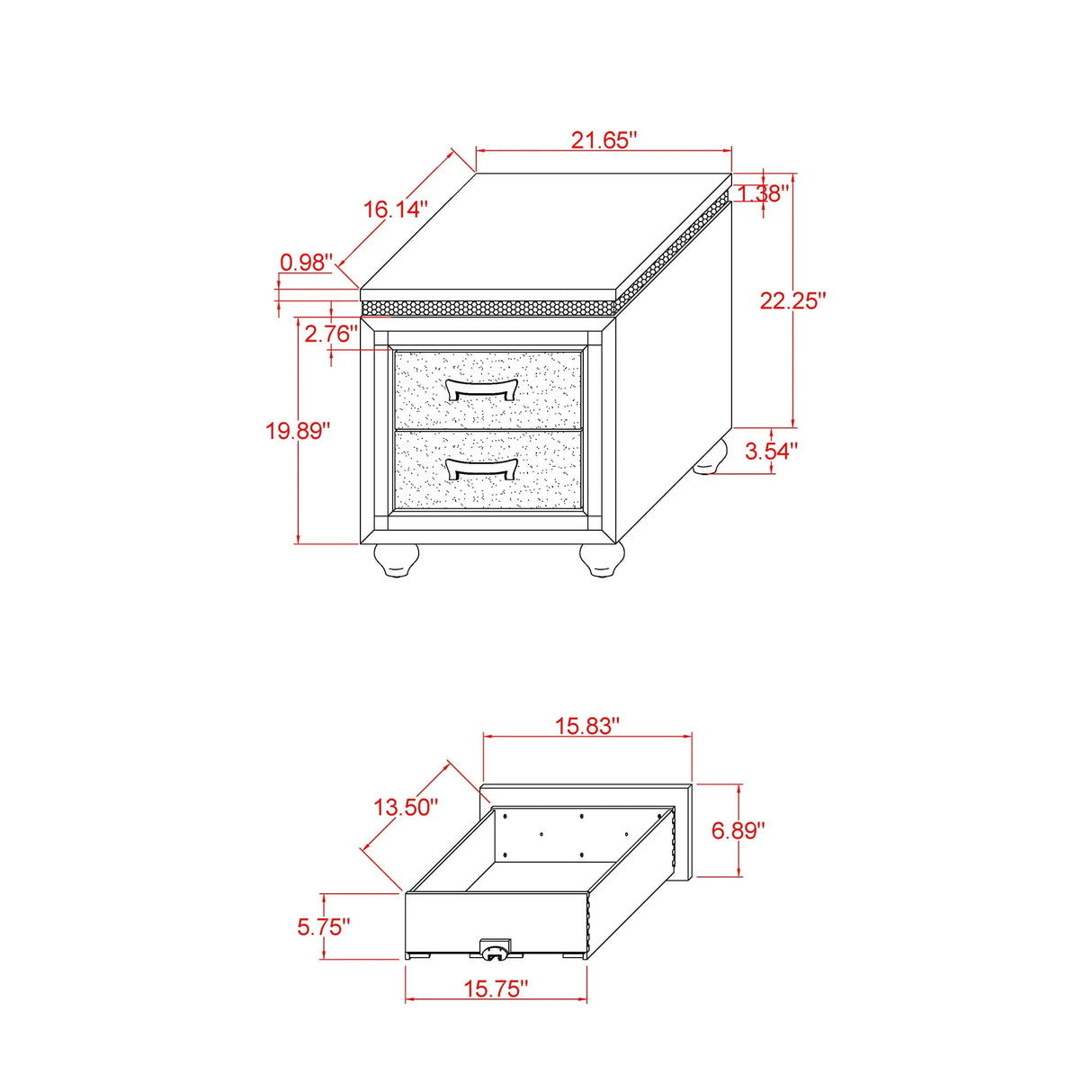 Maloise - Nightstand - White - Furniture Home Direct