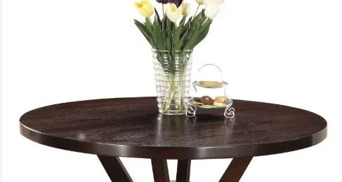 Drake - 5 Pieces Dining Room Set - Espresso / Gray - Furniture Home Direct