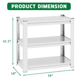 Stylish Metal Aquarium Stand For 20 - 30 Gallon Tanks, 3 Tier Adjustable Shelf - Furniture Home Direct