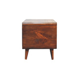 Curved Blanket Box - Chestnut - Furniture Home Direct