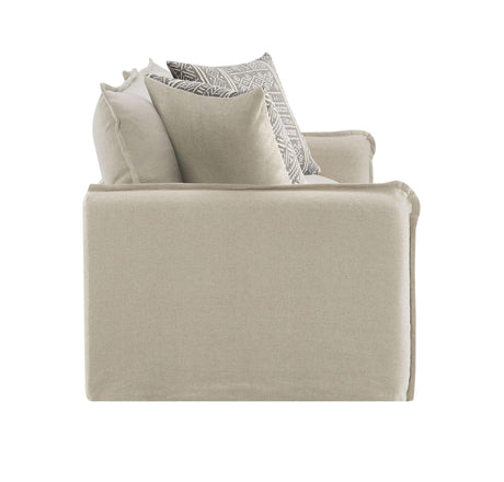 Upendo - Pattern Fabric 3 Pieces Living Room Set - Beige Yakety Yak Sand - Furniture Home Direct