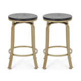 Modern Industrial Counter Stool Set With Swivel Function
