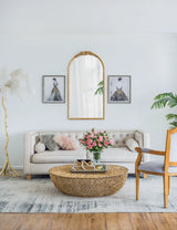 Wood Floor Mirror, Full Body Mirror Dressing Make Up Mirror For Bathroom - Furniture Home Direct