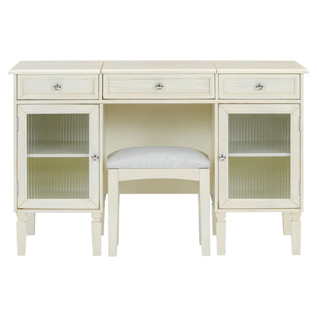 Multi Functional 2 In 1 Vanity Desk With Flip Top Mirror Material - White Oak - Furniture Home Direct