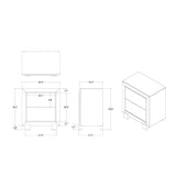 Skye - Marble Nightstand - White - Furniture Home Direct