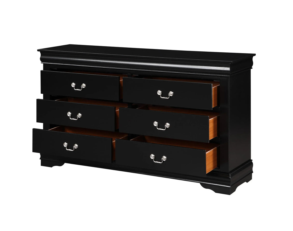 Louis Philippe - Bedroom Dresser, Sleek Design - Furniture Home Direct
