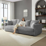 Modern Comfy Upholstered 4 Seat Sofa Cloud Couch,Deep Seat With Soft Pillows - Furniture Home Direct