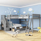 Solid L Shaped Bunk Bed With 3 Drawers, Ladder And Staircase - Furniture Home Direct