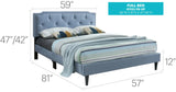 Button Tufted Bed Charming For Cozy Spaces - Furniture Home Direct