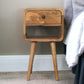 Mini Chestnut Curve Lower Bedside Nifhtstand - Furniture Home Direct