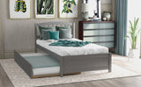 Platform Bed Wood Bed Frame With Trundle - Furniture Home Direct
